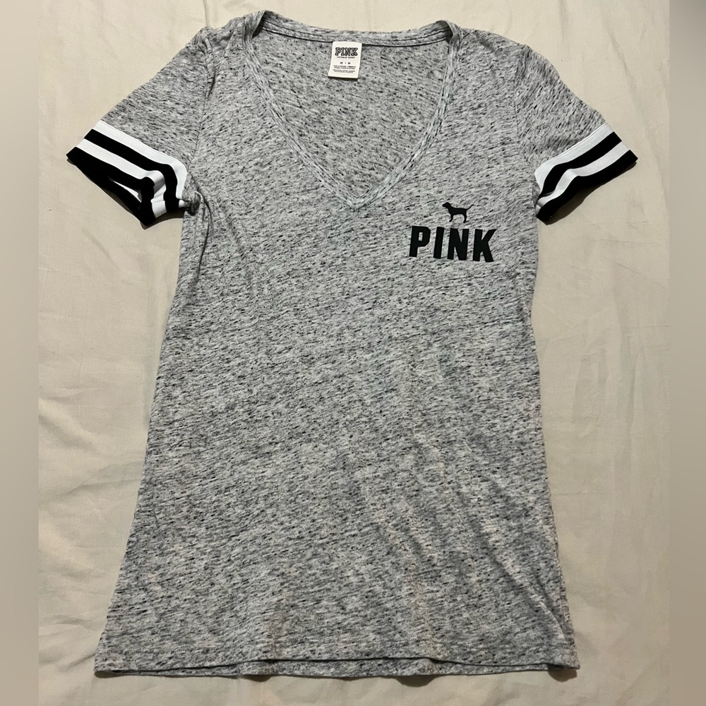 Women’s medium short sleeve, V-neck- PINK